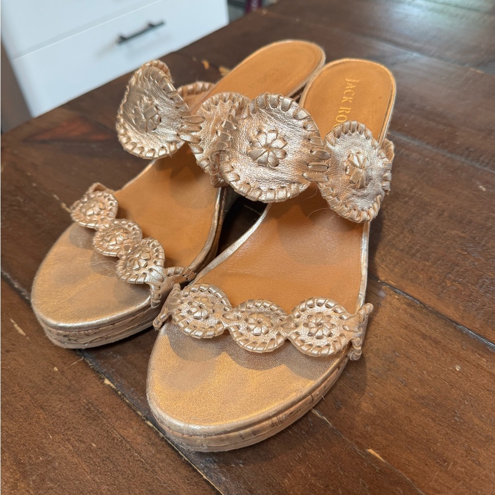 Jack Rogers Lauren Mid Wedge Women’s Platinum